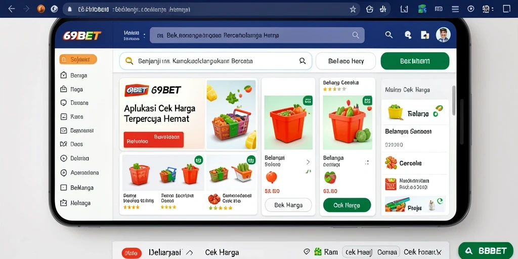 Tampilan antarmuka aplikasi 69BET untuk cek harga produk.