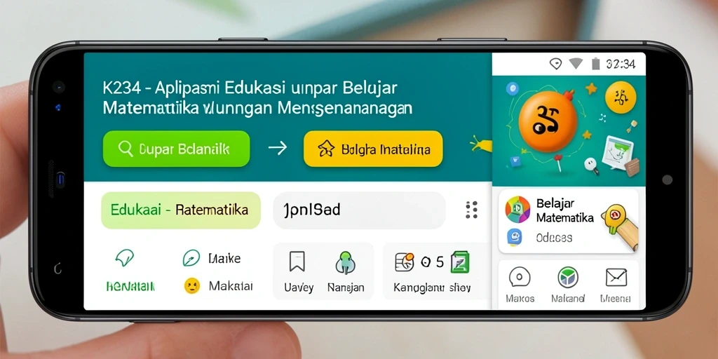 Tampilan antarmuka K234 yang interaktif untuk Belajar Matematika.