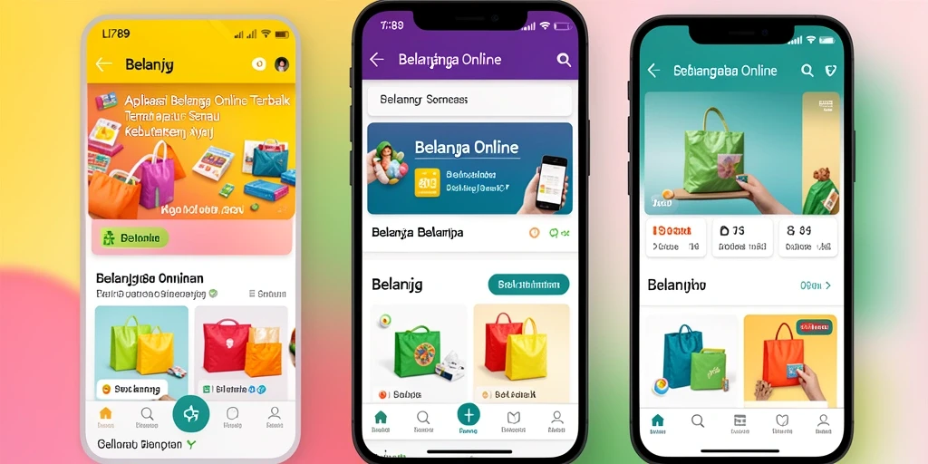Tampilan antarmuka utama LI789 untuk belanja online yang menarik dan mudah digunakan.