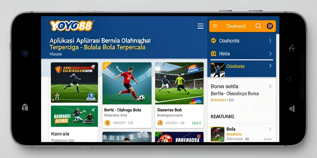 Antarmuka aplikasi YOYO88 yang modern dan informatif.