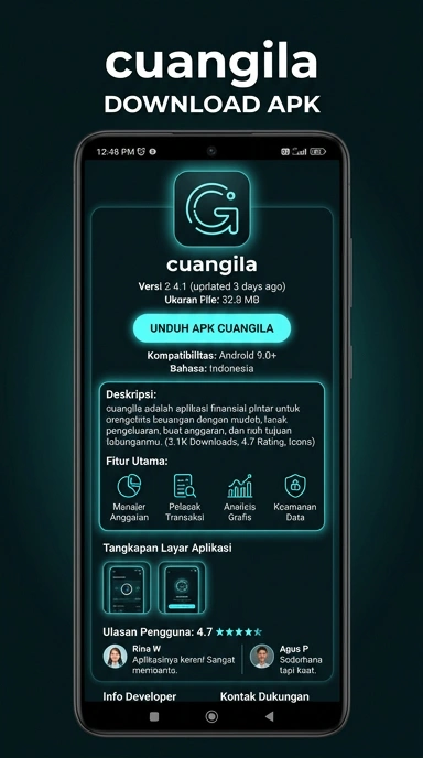 Tampilan halaman APK cuangila